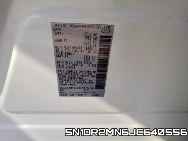 5N1DR2MN6JC640556 фото 2