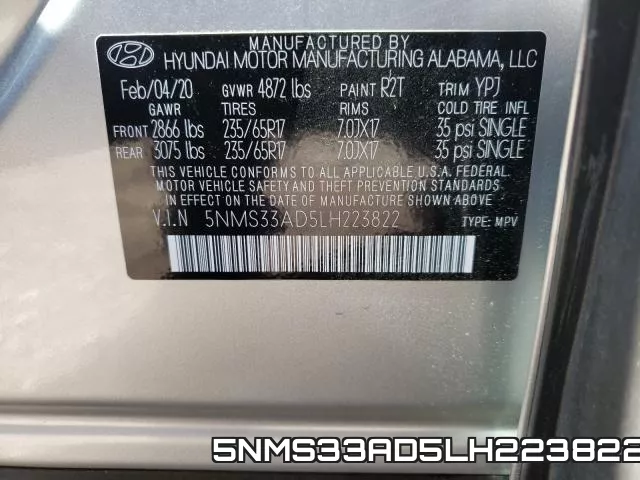 5NMS33AD5LH223822 фото 2