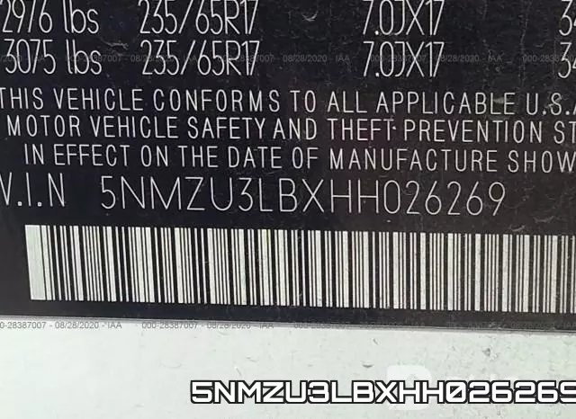 5NMZU3LBXHH026269 фото 10
