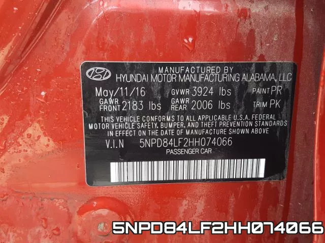 5NPD84LF2HH074066 фото 2