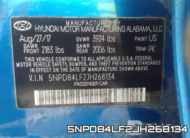 5NPD84LF2JH268134 фото 10