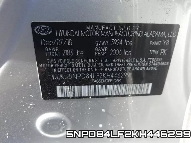 5NPD84LF2KH446299 фото 2