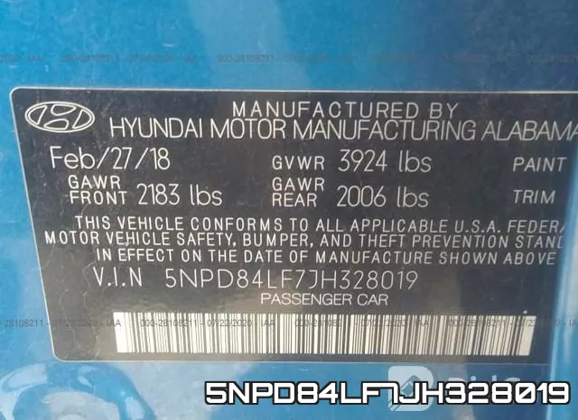 5NPD84LF7JH328019 фото 10