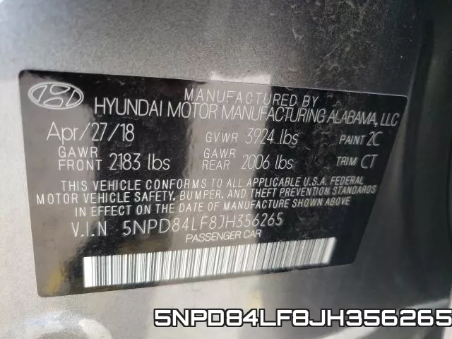 5NPD84LF8JH356265 фото 2