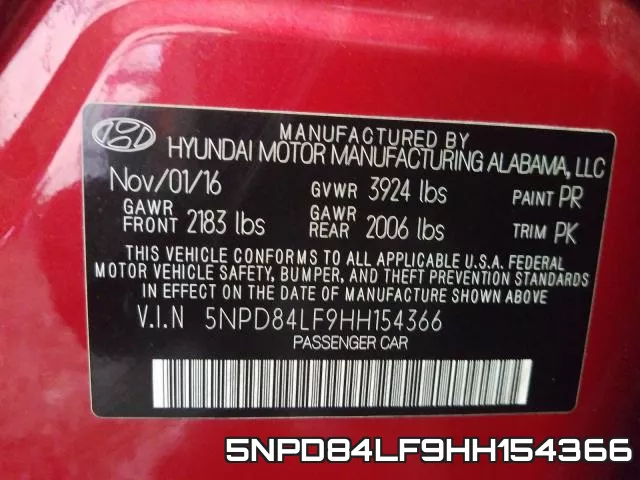 5NPD84LF9HH154366 фото 2