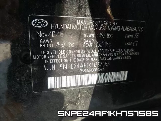 5NPE24AF1KH757585 фото 2