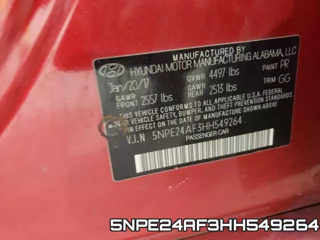 5NPE24AF3HH549264 фото 2