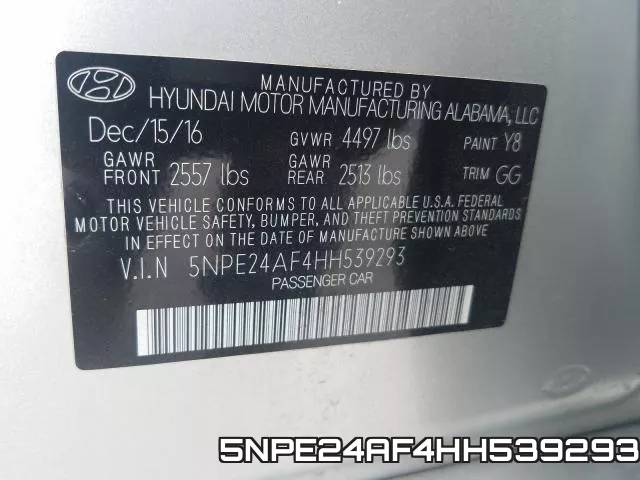 5NPE24AF4HH539293 фото 2