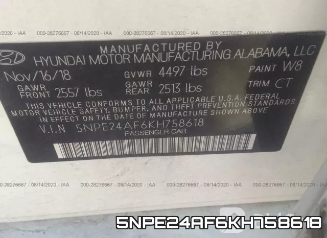 5NPE24AF6KH758618 фото 10