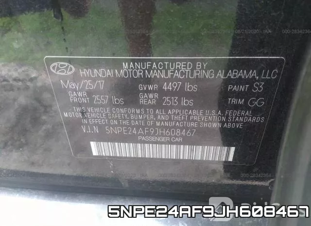 5NPE24AF9JH608467 фото 10
