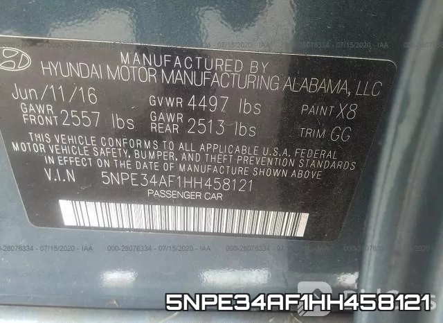 5NPE34AF1HH458121 фото 10