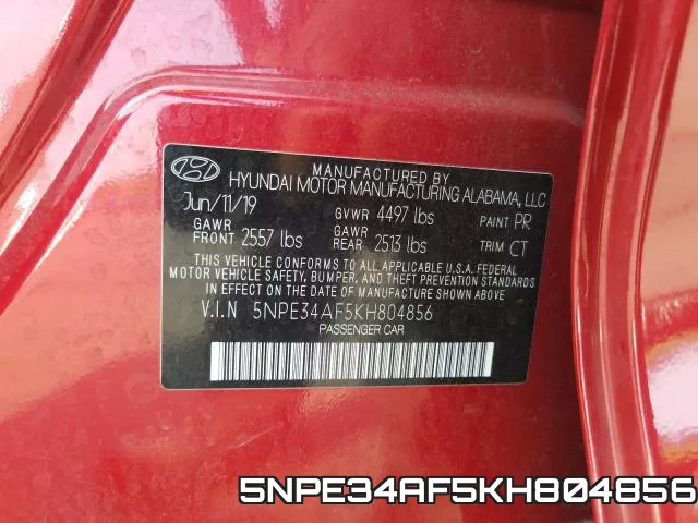 5NPE34AF5KH804856 фото 2