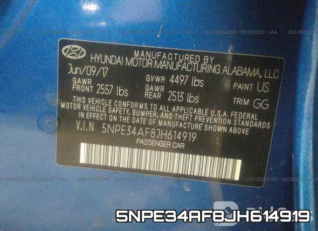 5NPE34AF8JH614919 фото 10