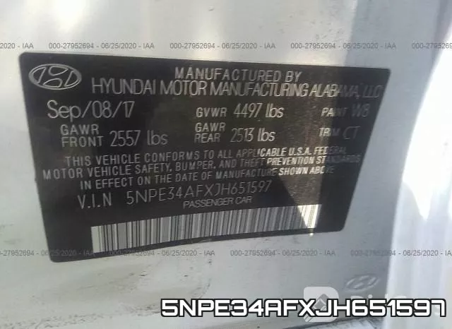 5NPE34AFXJH651597 фото 10