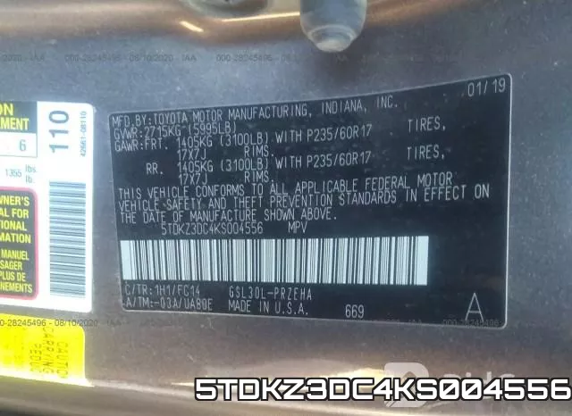 5TDKZ3DC4KS004556 фото 10