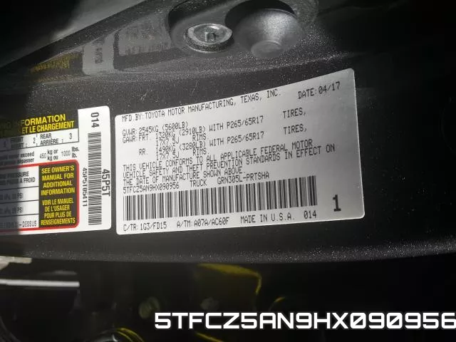 5TFCZ5AN9HX090956 фото 2