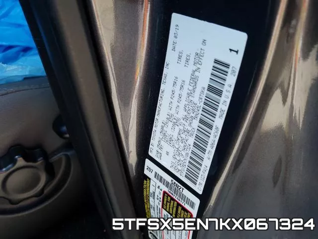 5TFSX5EN7KX067324 фото 2
