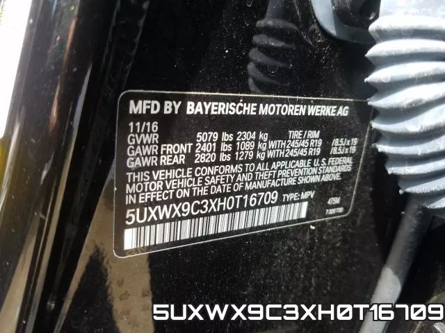 5UXWX9C3XH0T16709 фото 2