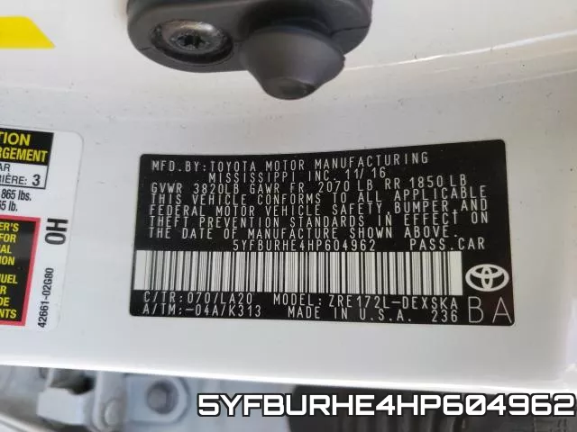 5YFBURHE4HP604962 фото 2