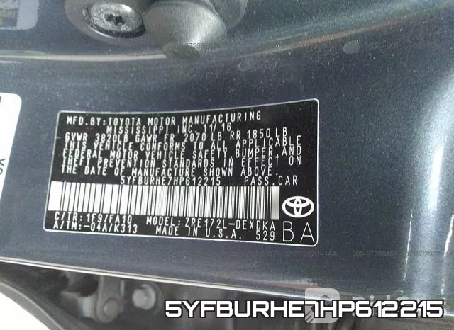 5YFBURHE7HP612215 фото 10