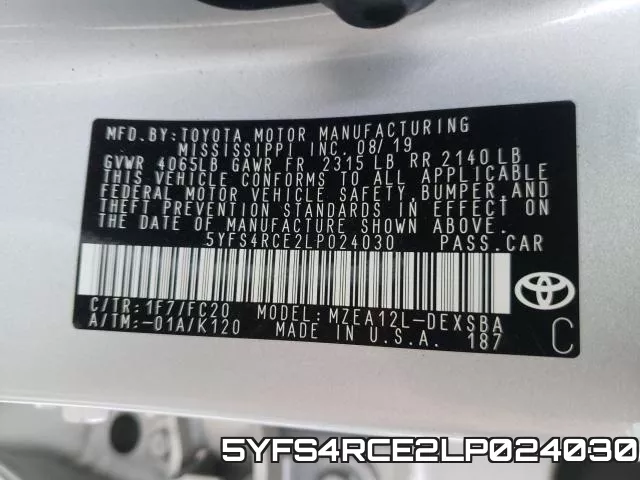 5YFS4RCE2LP024030 фото 2