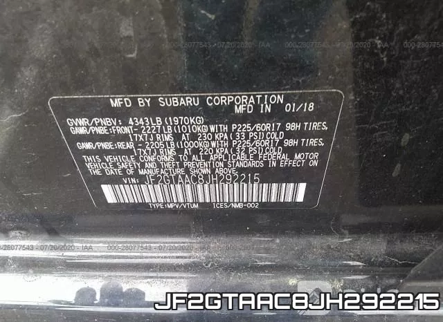 JF2GTAAC8JH292215 фото 10