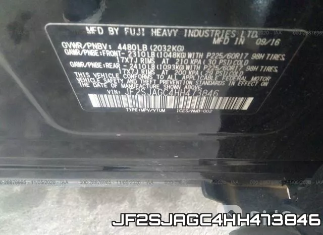 JF2SJAGC4HH473846 фото 10