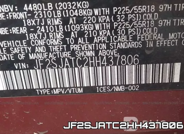 JF2SJATC2HH437806 фото 10