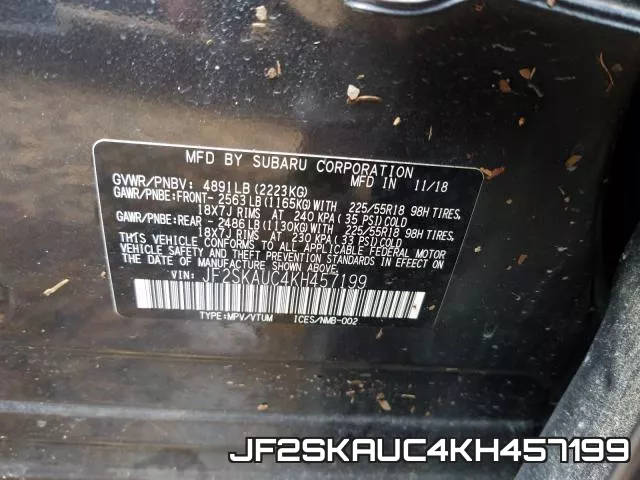 JF2SKAUC4KH457199 фото 2