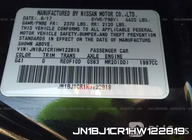 JN1BJ1CR1HW122819 фото 10