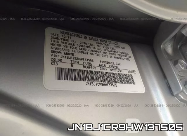 JN1BJ1CR9HW137505 фото 10