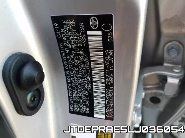 JTDEPRAE5LJ036054 фото 2