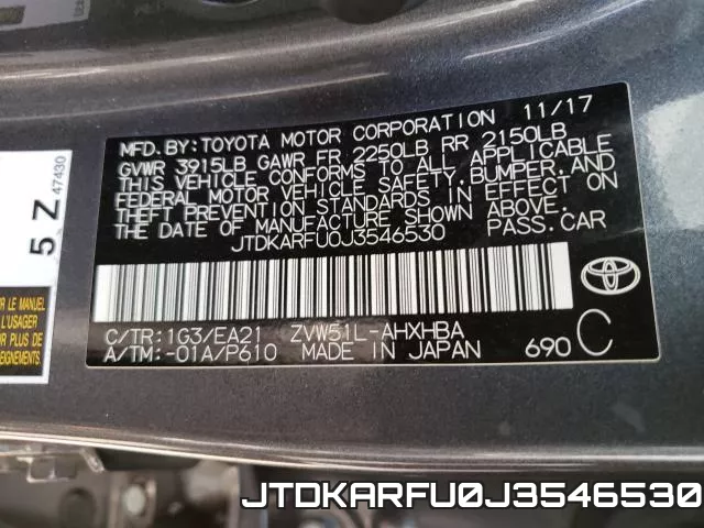 JTDKARFU0J3546530 фото 2