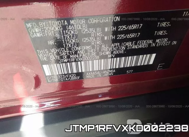 JTMP1RFVXKD002238 фото 10