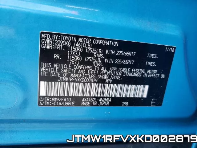JTMW1RFVXKD002879 фото 2