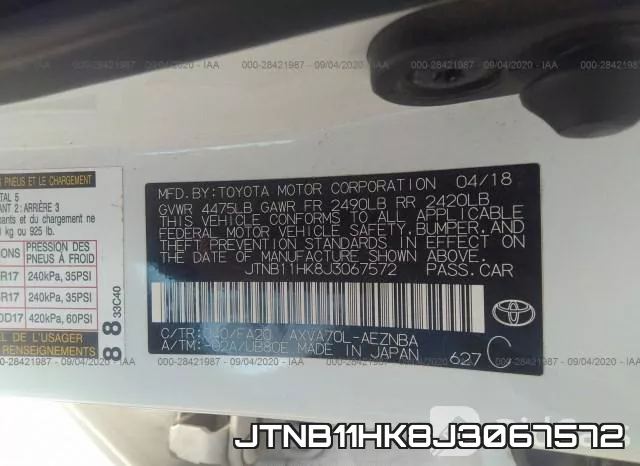 JTNB11HK8J3067572 фото 10