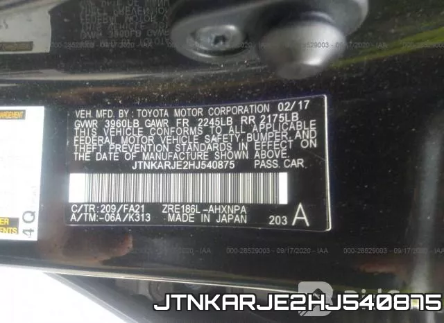 JTNKARJE2HJ540875 фото 10