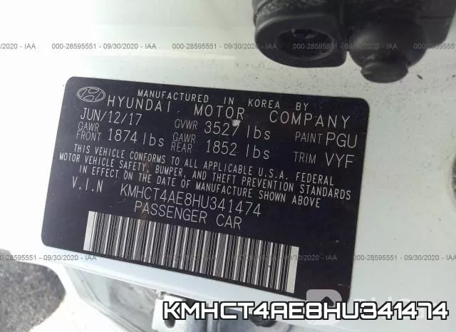 KMHCT4AE8HU341474 фото 10
