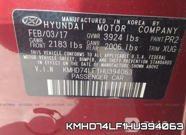 KMHD74LF1HU394063 фото 10