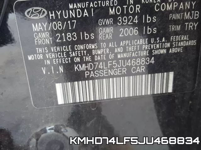 KMHD74LF5JU468834 фото 2