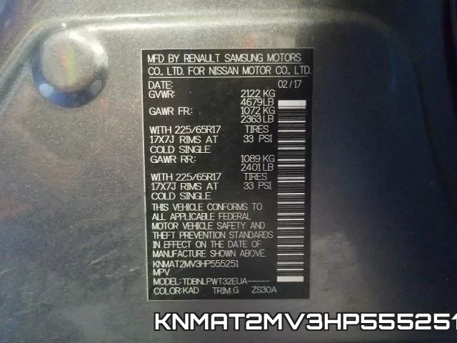 KNMAT2MV3HP555251 фото 2