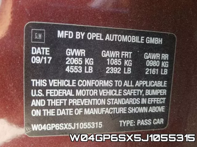 W04GP6SX5J1055315 фото 2