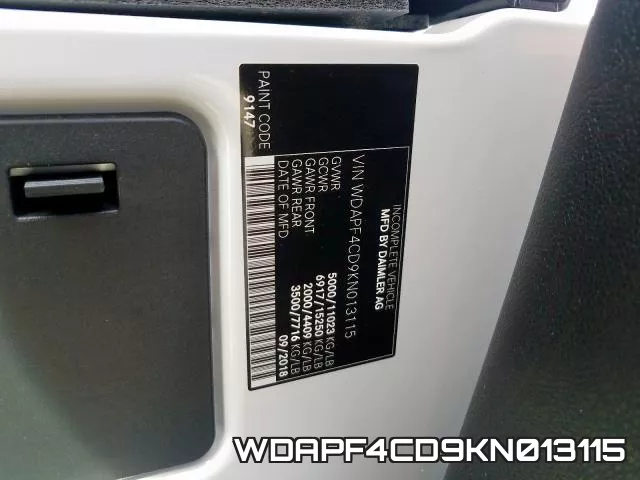WDAPF4CD9KN013115 фото 2