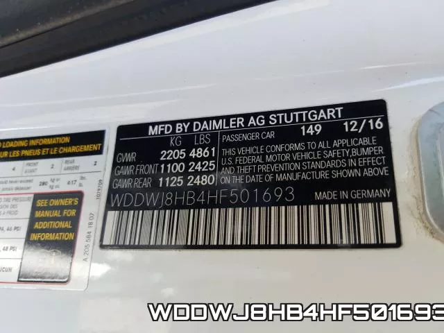 WDDWJ8HB4HF501693 фото 2