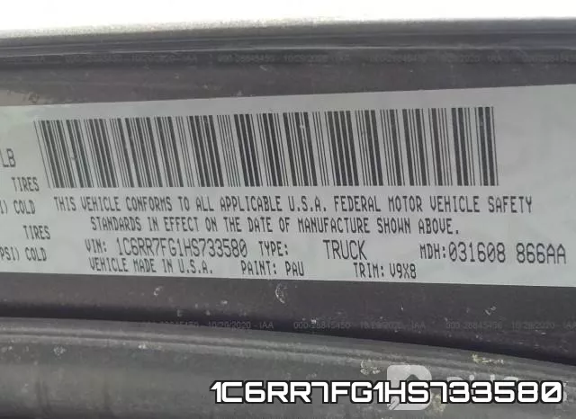 1C6RR7FG1HS733580 фото 10