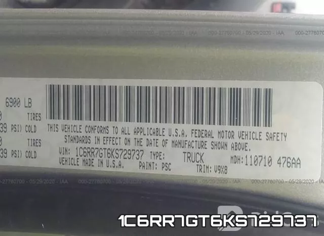 1C6RR7GT6KS729737 фото 10