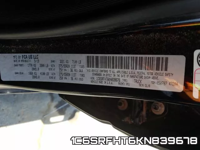 1C6SRFHT6KN839678 фото 2