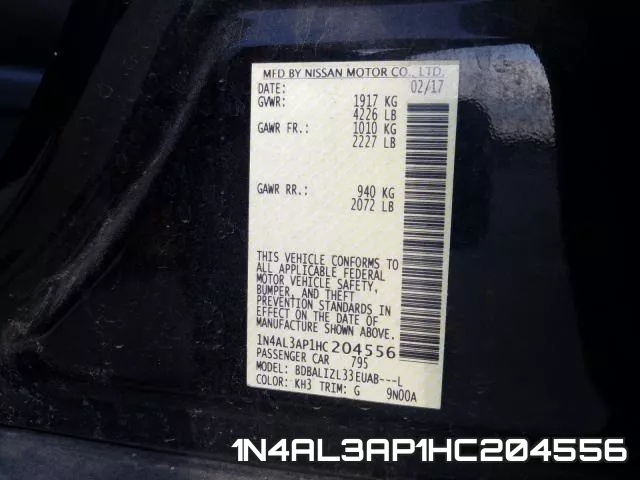 1N4AL3AP1HC204556 фото 2