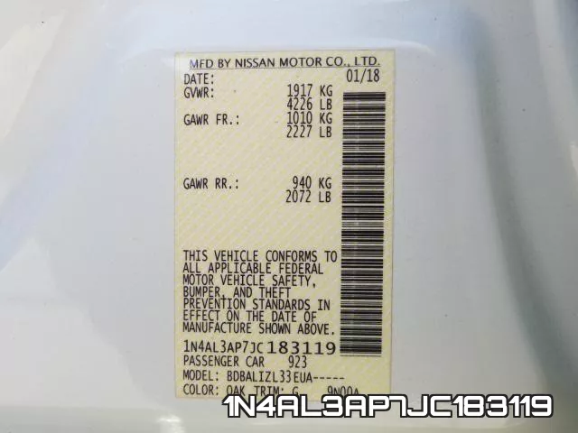 1N4AL3AP7JC183119 фото 2