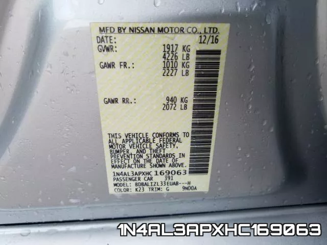 1N4AL3APXHC169063 фото 2